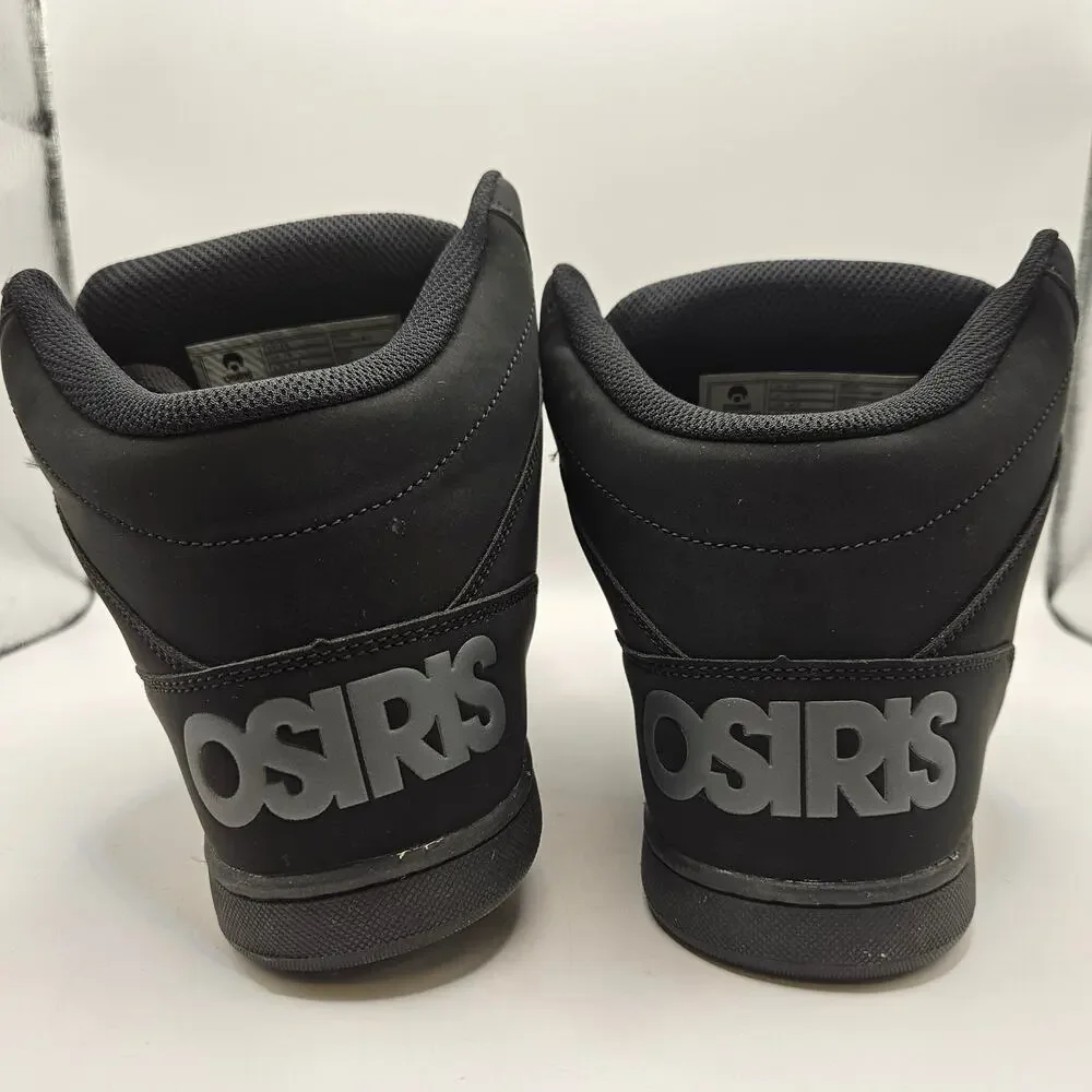 OSIRIS MEN'S 8.5 CONVOY MID BLACK CHARCOAL SKATEBOARDING SHOE NWOB